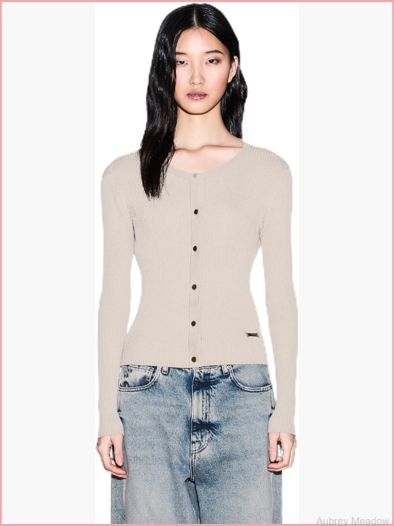Knitted Button Up Cardigan Long Sleeve Sweater